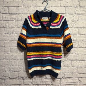 Vintage Striped Sweater Top Medium